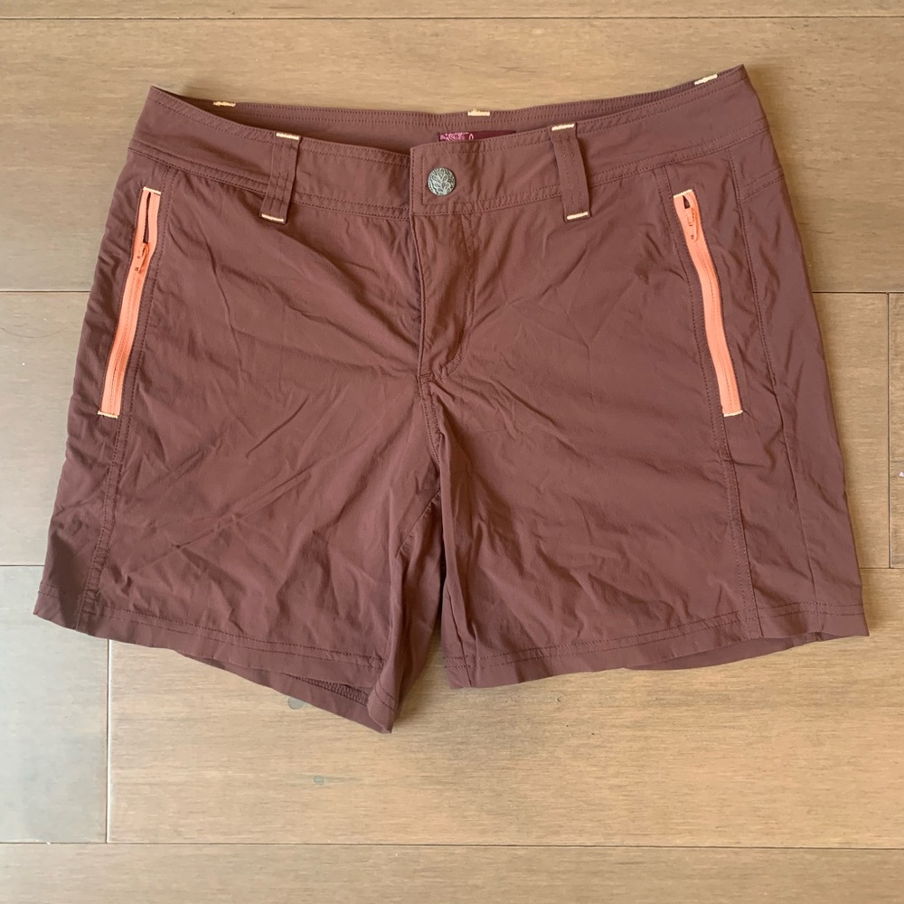 Burgundy Prana Hiking Shorts Size 6